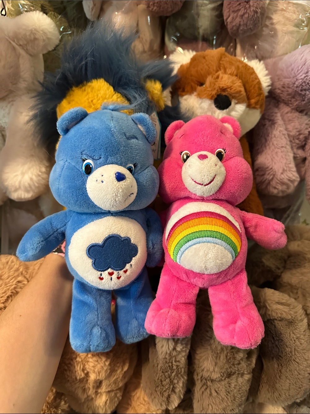 2014 Care Bears Grumpy & Cheer Beanie Collectibles Bundle Carebears Plush